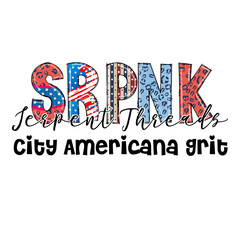 SRPNK Serpent Threads City Americana Grit - Patriotic Design