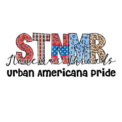 Obraz premium STMR Urban Americana Pride Design with Patriotic and Animal Print