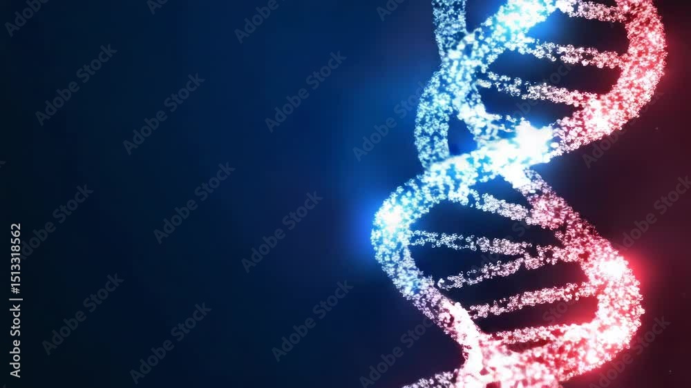 Poster a double-stranded dna molecule isolated on a blue background for easy viewing and identification