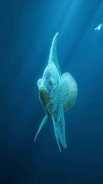 Celestial Angelfish An Ornate Underwater Dream