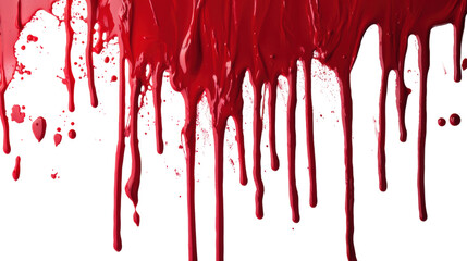 Dripping red paint on a black background, ideal for graphic design or creative projects.