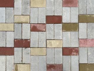 Stone pavement texture in perspective