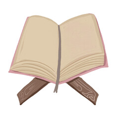 Islamic holly book quran watercolor illustration