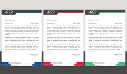 Professional business letterhead with a minimalist style and structured format,Bundle perfect for company correspondence, official memos, and branding needs