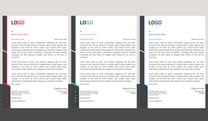 Modern corporate letterhead template Bundle with a clean layout, ideal for business communication, branding documents, and professional office use