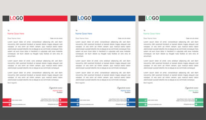 Modern corporate letterhead template Bundle with a clean layout, ideal for business communication, branding documents, and professional office use