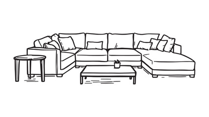 Stylish Sofa Icon Modern Living Room