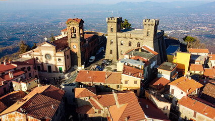 Rocca priora, Lazio, Italy Aerial drone view