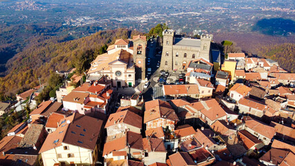 Rocca priora, Lazio, Italy Aerial drone view