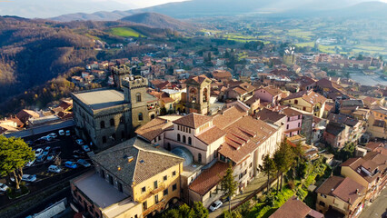 Rocca priora, Lazio, Italy Aerial drone view