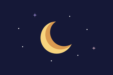 Naklejka premium moon and stars