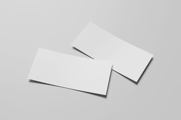 Blank Gift Voucher for Mockup - 3D Rendering