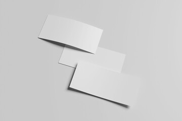Blank Gift Voucher for Mockup - 3D Rendering
