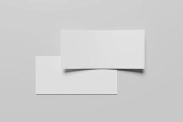 Blank Gift Voucher for Mockup - 3D Rendering
