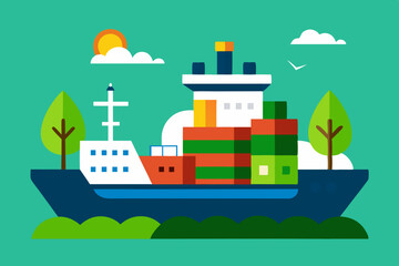 Obraz premium ship in the sea