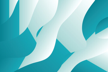 Abstract Teal and White Wave Design for Modern Aesthetics