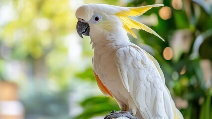 Colorful Cockatoo Parrot Perched Cozy