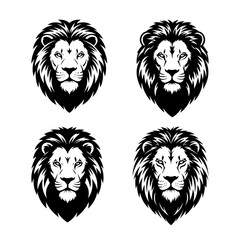hand drawn lion head vector illustration