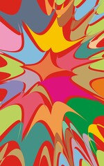 Colorful Bursting Abstract Composition with Dynamic Energy