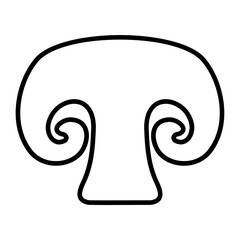 Obraz premium button mushroom icon