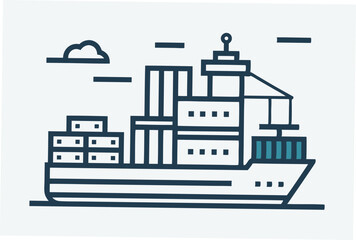 vector illustration of a factory