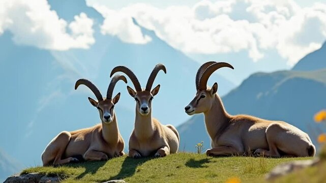 Mountain Beasts Beneath the Passing Clouds
