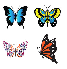 Obraz premium beuatiful butterfly colorful vector design