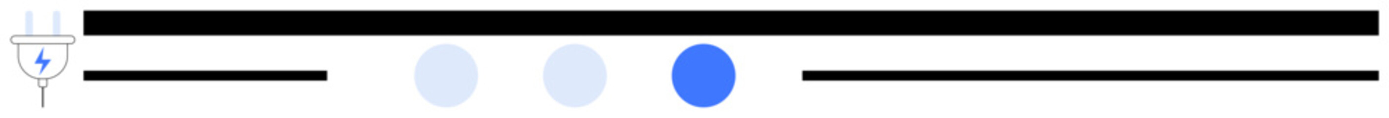 Electric plug connected to a progress bar with steps and a highlighted blue dot. Ideal for technology, energy conservation, progress tracking, eco-friendliness, productivity, smart appliances, simple