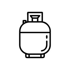 Fototapeta premium LPG tank icon, simple line art, for industrial design