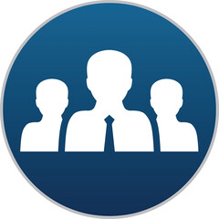 Business Team Leadership and Unity Icon