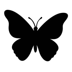 Black Butterfly Vector Silhouette