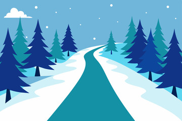 winter landscape with trees