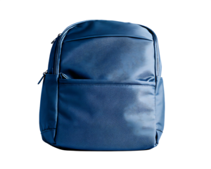 Stylish blue backpack isolated on a white background