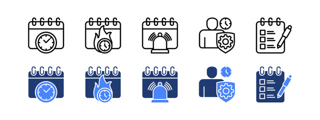 Notes and task icon set with Appointment, Deadline, Reminder, Self Discipline, To Do List.