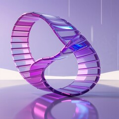3d render of a pink circle symbol made of many spheres