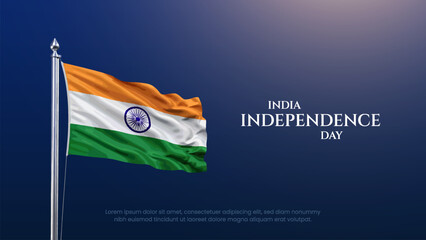 15 August Indian Happy Independence Day Celebration Poster Design Template. happy independence day India with Indian flag. abstract vector illustration design.
