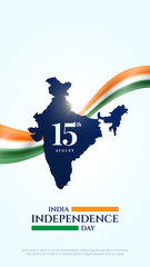 15 August Indian Happy Independence Day Celebration Poster Design Template. happy independence day India with Indian flag. abstract vector illustration design.