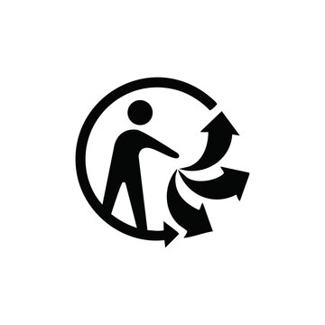 Triman Black Icon vector logo