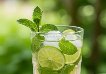Refreshing lime mint beverage