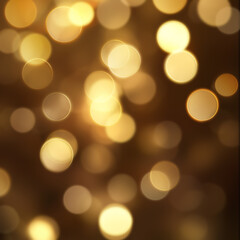 Obraz premium Bokeh-Bälle bzw, Bokeh Lichter einer Weihnachts Beleuchtung. Warmer Lichtton, unscharfer Hintergrund, hohe Auflösung, perfekter Xmas Hintergrund sowohl für Quer als auch Hochformat