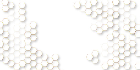 bright white abstract hexagon wallpaper or background, futuristic abstract honeycomb technology white background, glowing white hexagonal background.