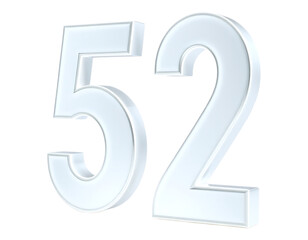 3D Render of the Number 52