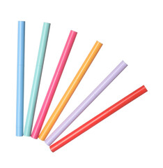 Bright twist up eye pencils isolated on white