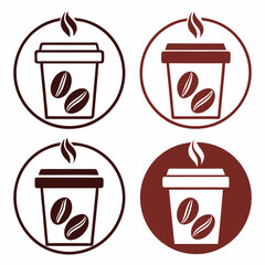 coffee cup icons set