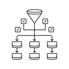 data filtering and structuring system vector line art
