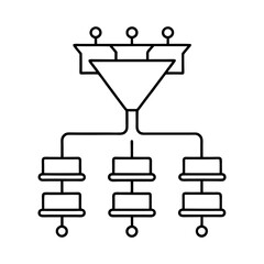 data filtering and structuring system vector line art