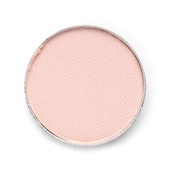 Beautiful eyeshadow refill pan isolated on white, top view