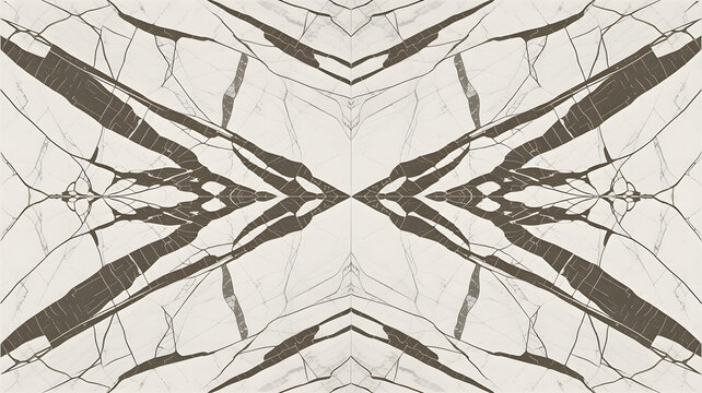 Full-frame 2D bookmatched Calacatta Borghini marble slab with mirror-symmetric grey veins.