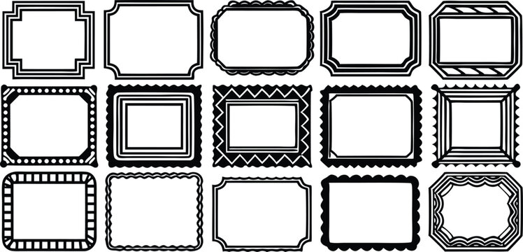 Elegant Collection of Decorative Frames Versatile Design Elements for Your Projects