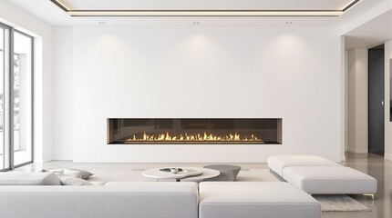 Modern Luxury Living Room Fireplace